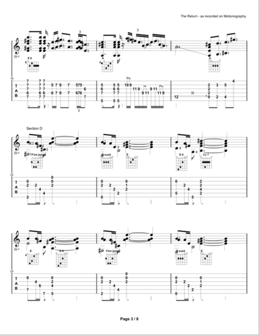 The Return Acoustic Guitar scores gallery preview page 3
