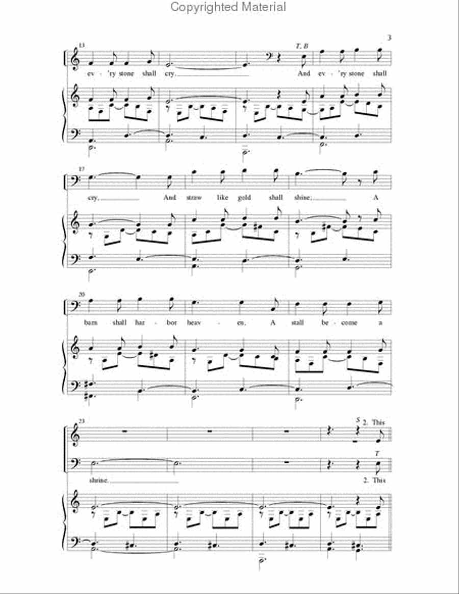 A Stable Lamp is Lighted 4-Part scores gallery preview page 3