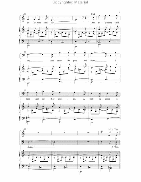 A Stable Lamp is Lighted by David Hurd Choir - Sheet Music