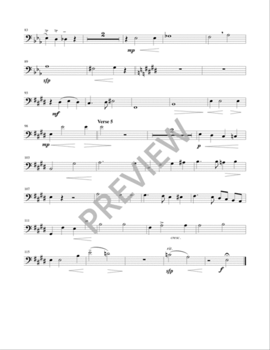 The Church’s One Foundation - Full Score and Parts Trombone scores gallery preview page 22