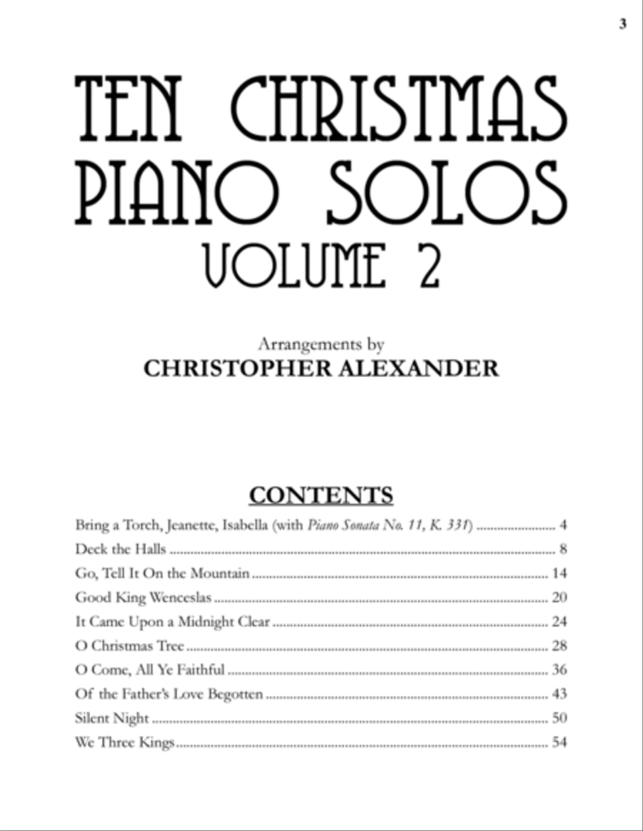 Ten Christmas Piano Solos, volume 2 Piano Solo scores gallery preview page 3