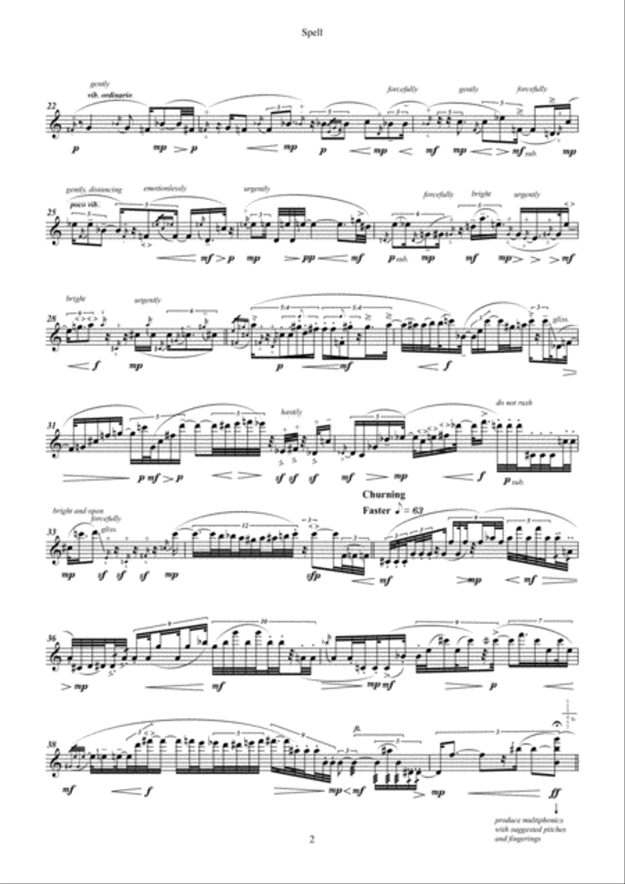 Spell (aka. Ling) Alto Saxophone scores gallery preview page 5
