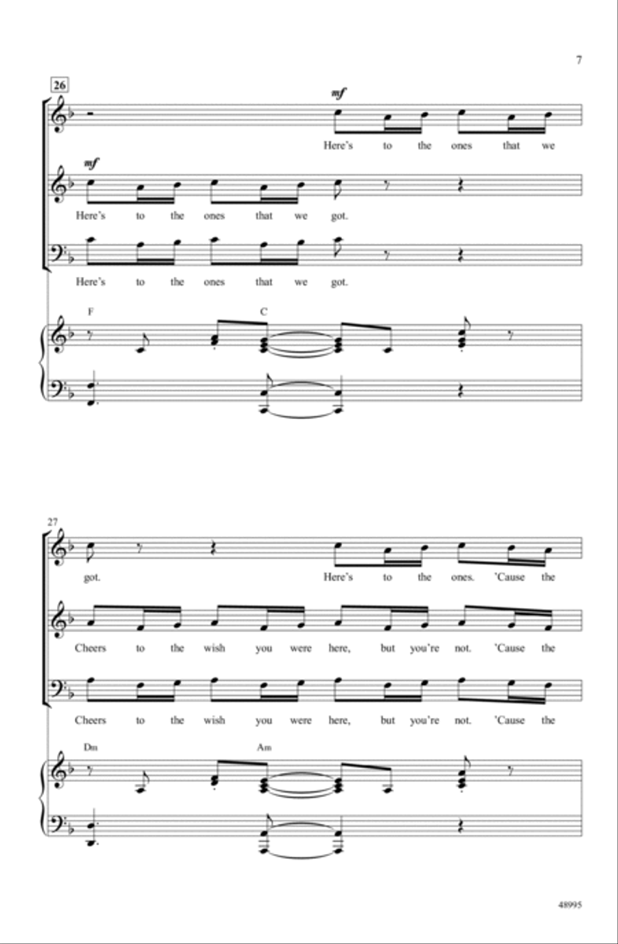 Memories Choir scores gallery preview page 6