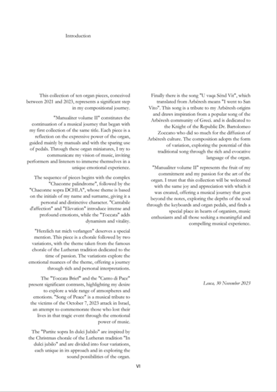 MANUALITER Vol. 2 dieci brevi composizioni organistiche Organ Solo scores gallery preview page 6