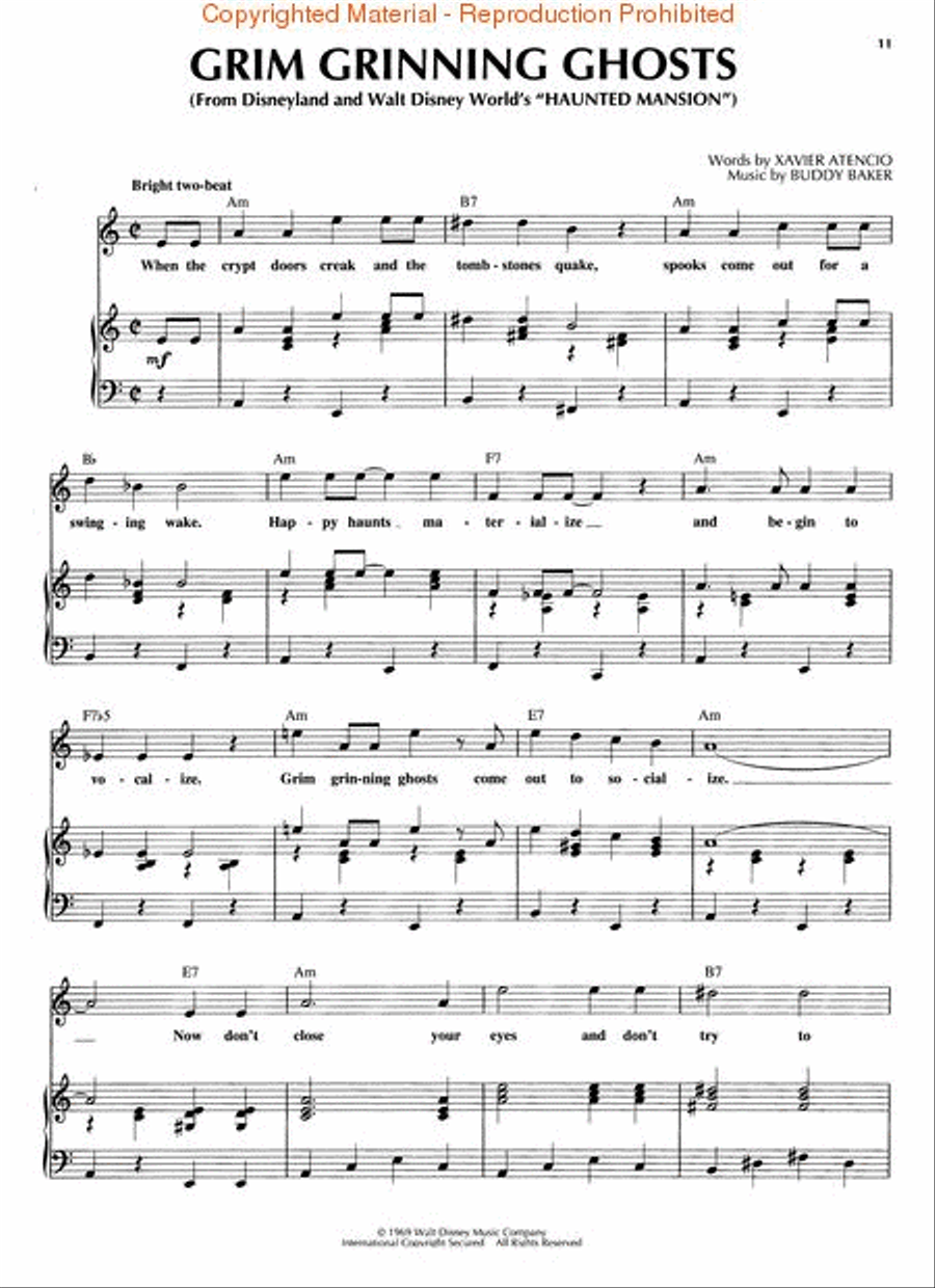 A Souvenir Disney Songbook Piano, Vocal, Guitar scores gallery preview page 3