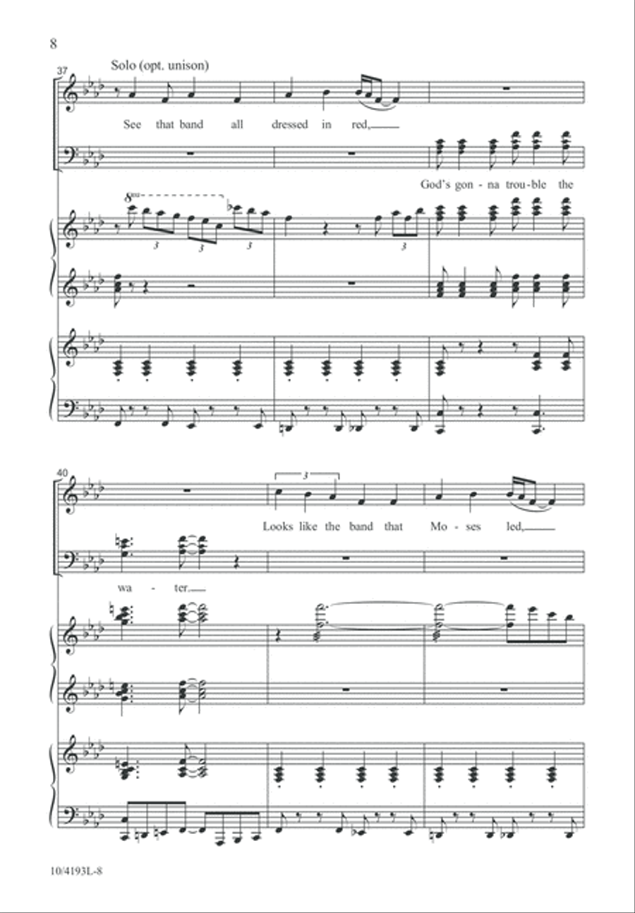 Wade in the Water Wade in the Water 4-Part scores gallery preview page 9