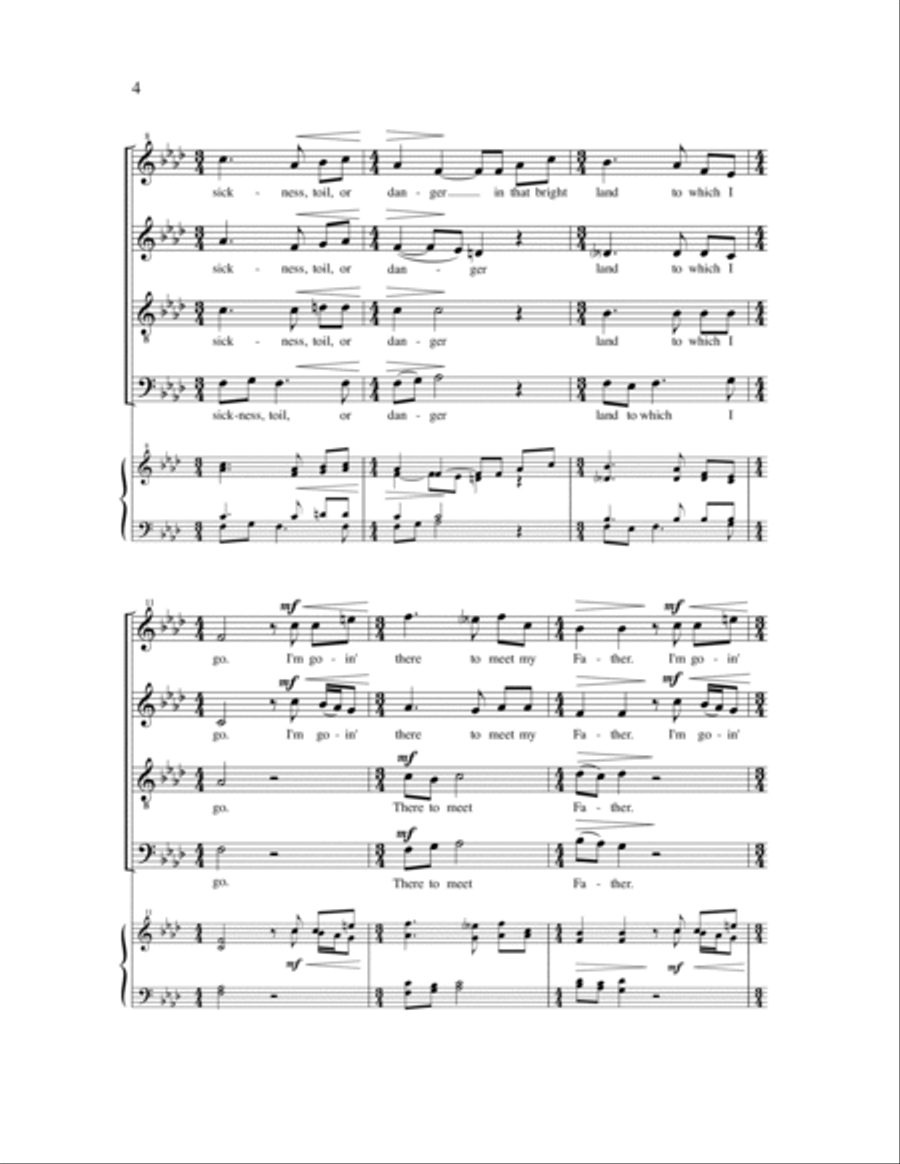 I Am a Poor Wayfarin' Stranger 4-Part scores gallery preview page 6