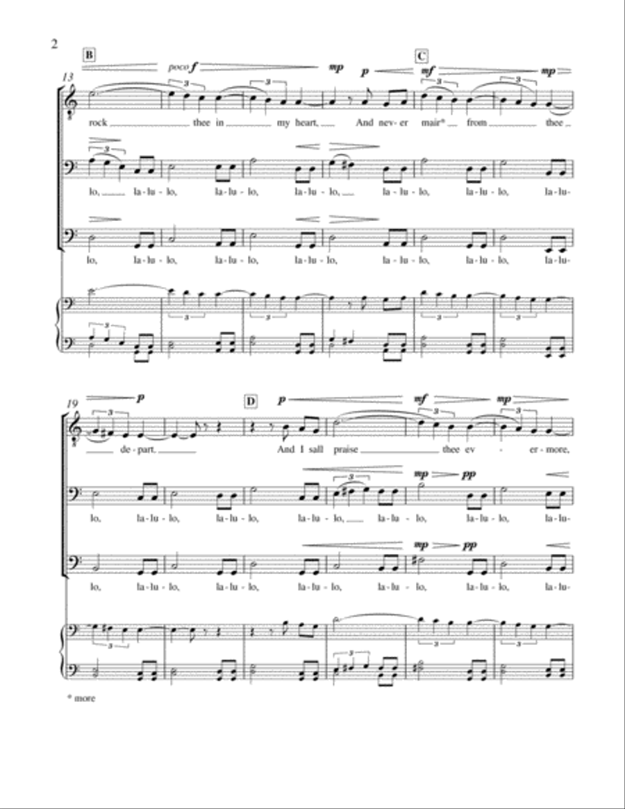 Carols Ancient and New: 4. Balulalow 4-Part scores gallery preview page 3