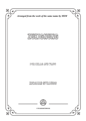 Book cover for Richard Strauss-Zueignung, for Cello and Piano