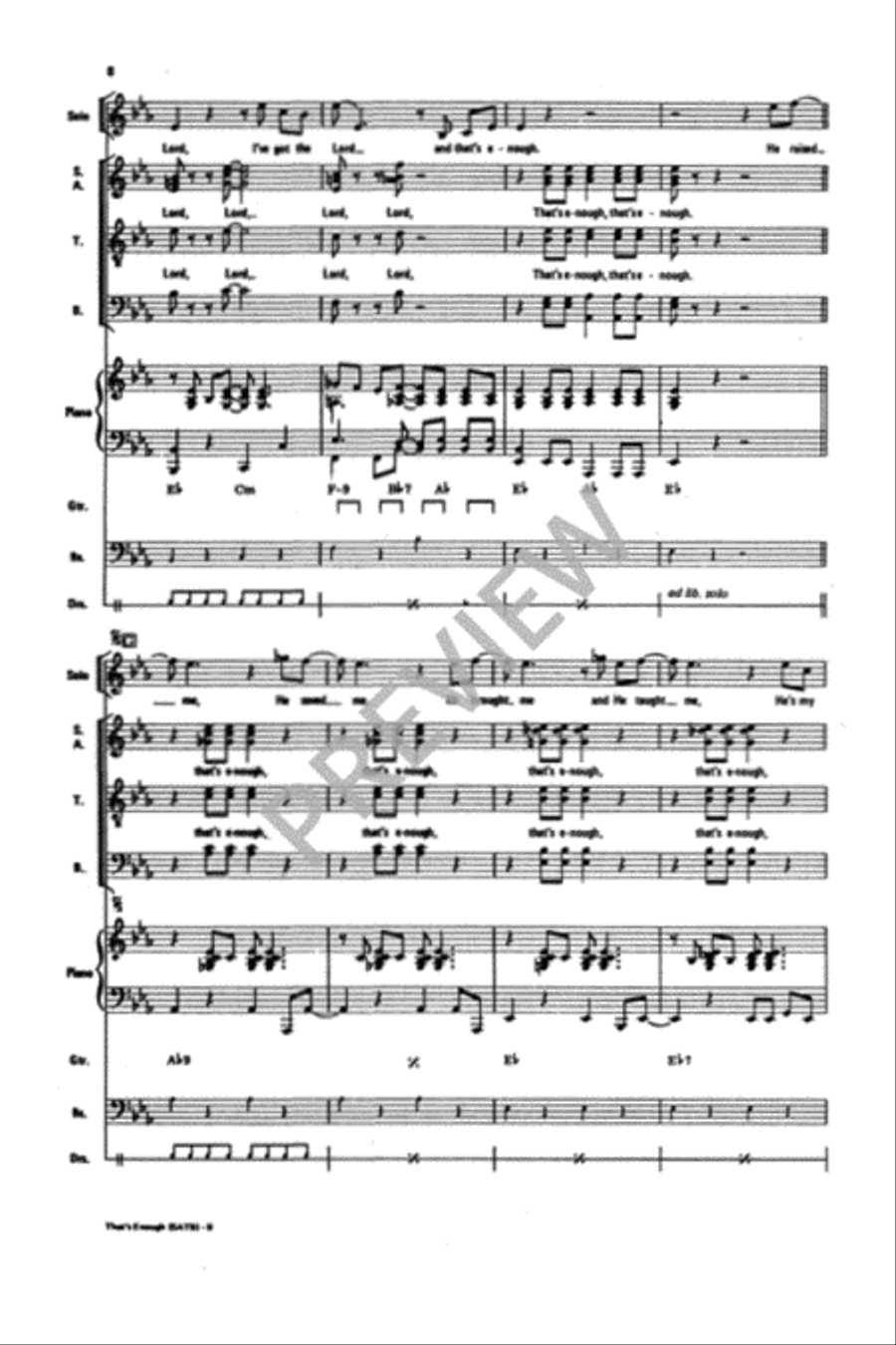 That's Enough Divisi scores gallery preview page 9