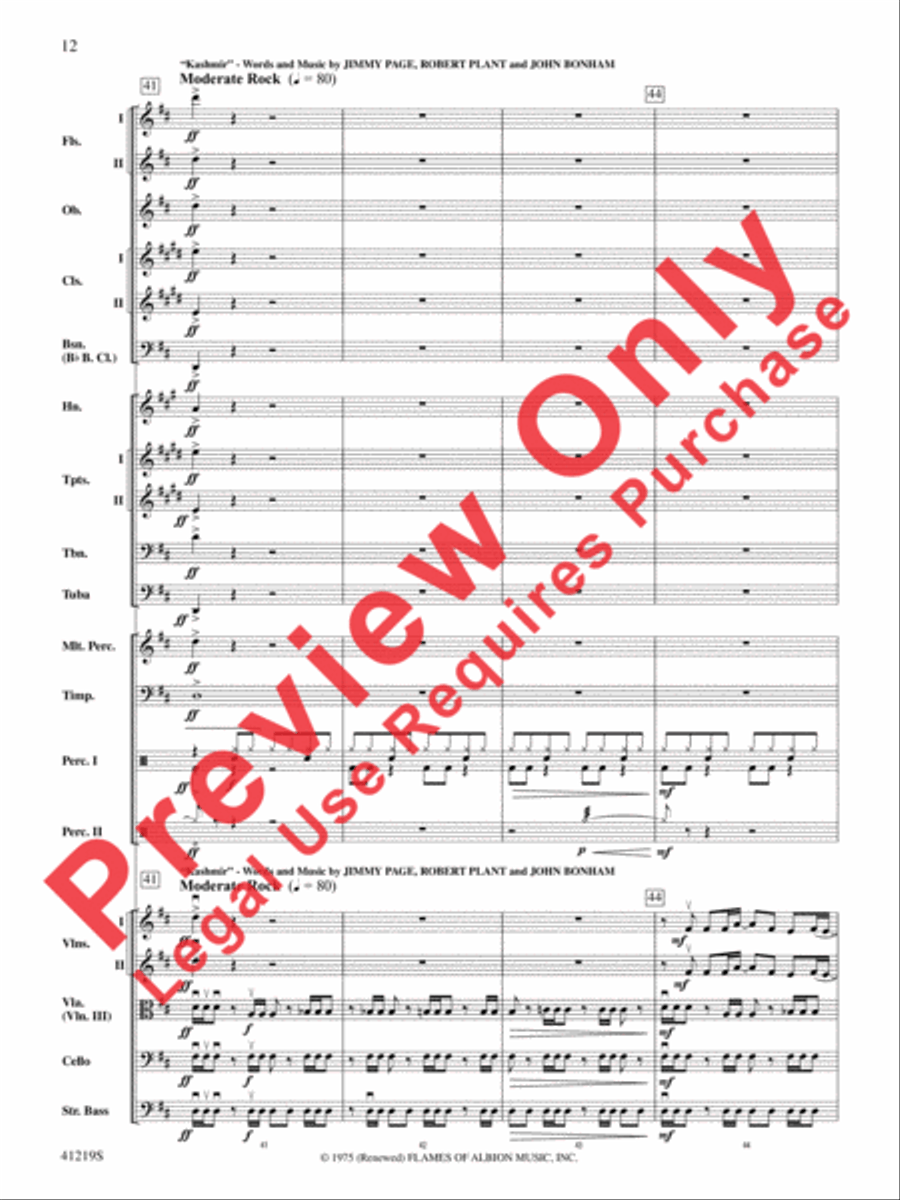 Led Zeppelin Reunion Full Orchestra scores gallery preview page 13
