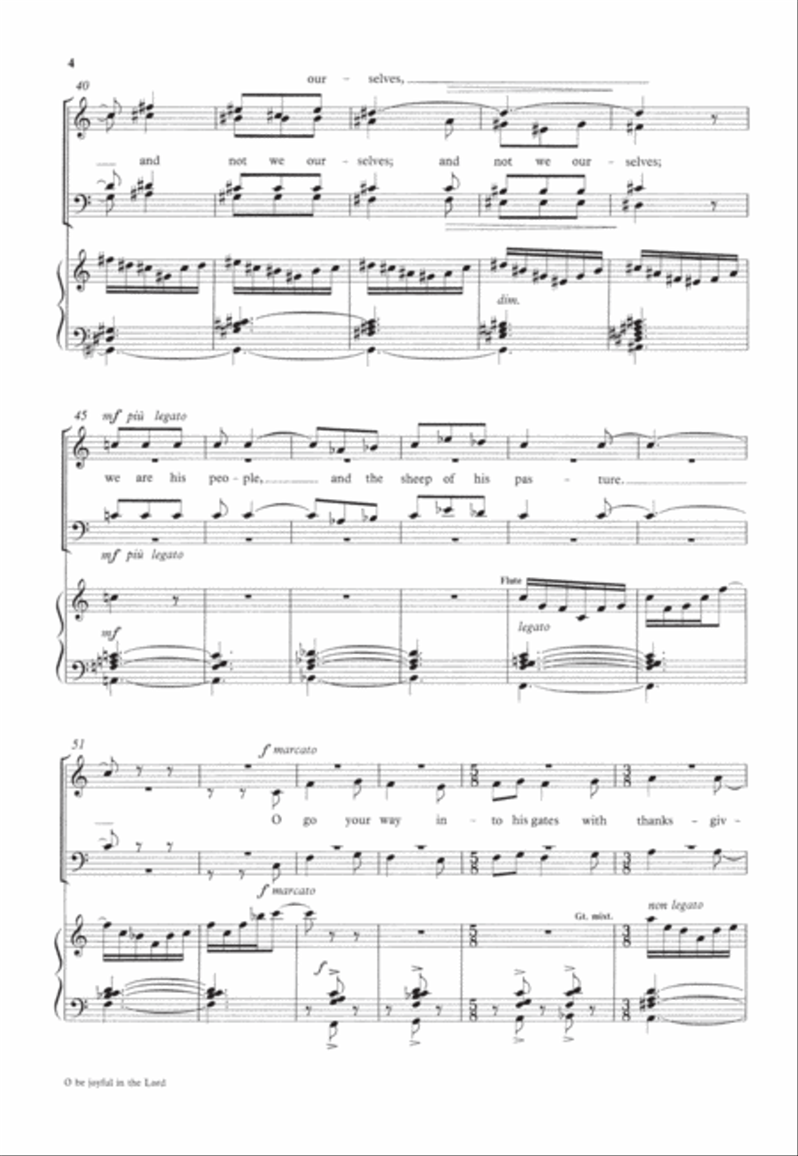 O be joyful in the Lord 4-Part scores gallery preview page 4
