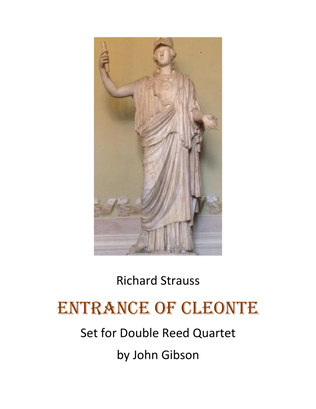 Book cover for Entrance of Cleonte set for double reed quartet
