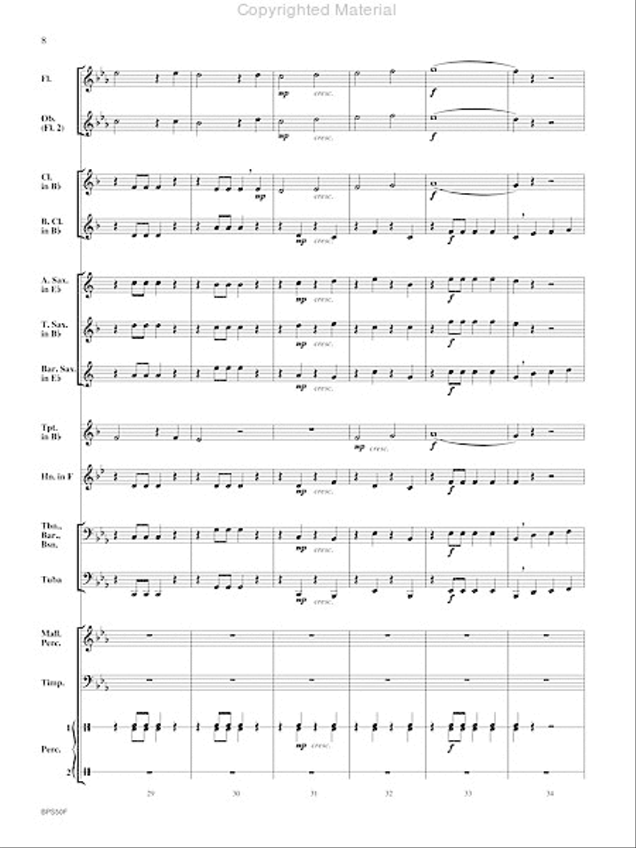 T-Rex (A Tone Poem for Band) Concert Band scores gallery preview page 9