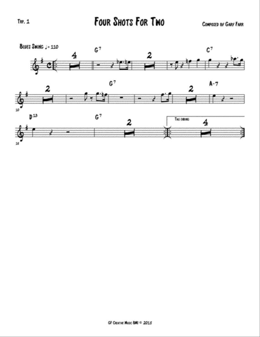 Four Shots For Two Four Shots For Two Small Ensemble scores gallery preview page 1