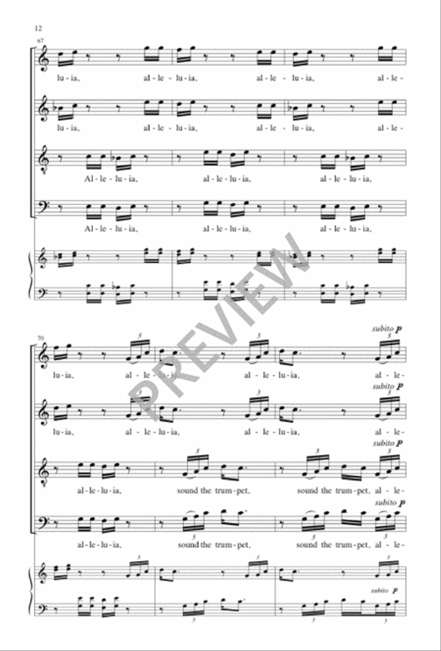 Lord, We Give Thanks to Thee 4-Part scores gallery preview page 12