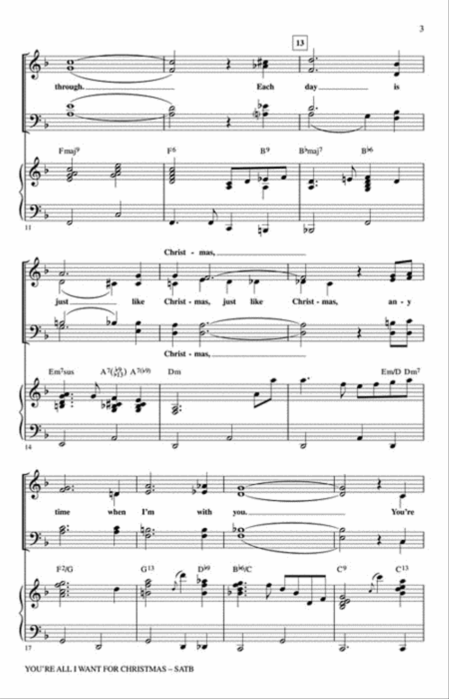 You're All I Want for Christmas Choir scores gallery preview page 3