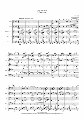 Fauré: Dolly Suite Op.56 Complete - wind quintet