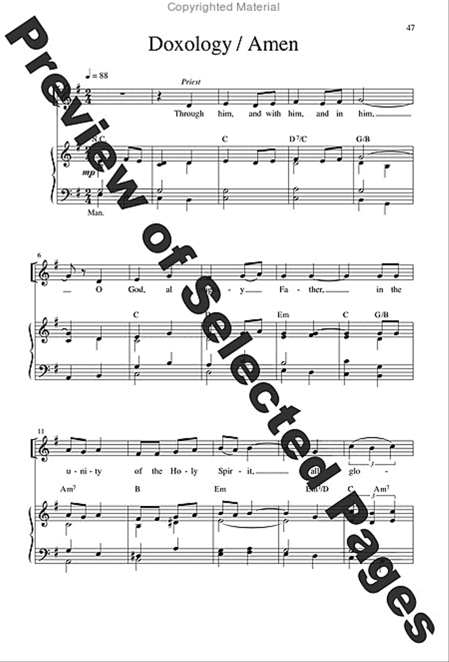 Mass of the Angels and Saints - Choral / Accompaniment Edition 3-Part scores gallery preview page 26