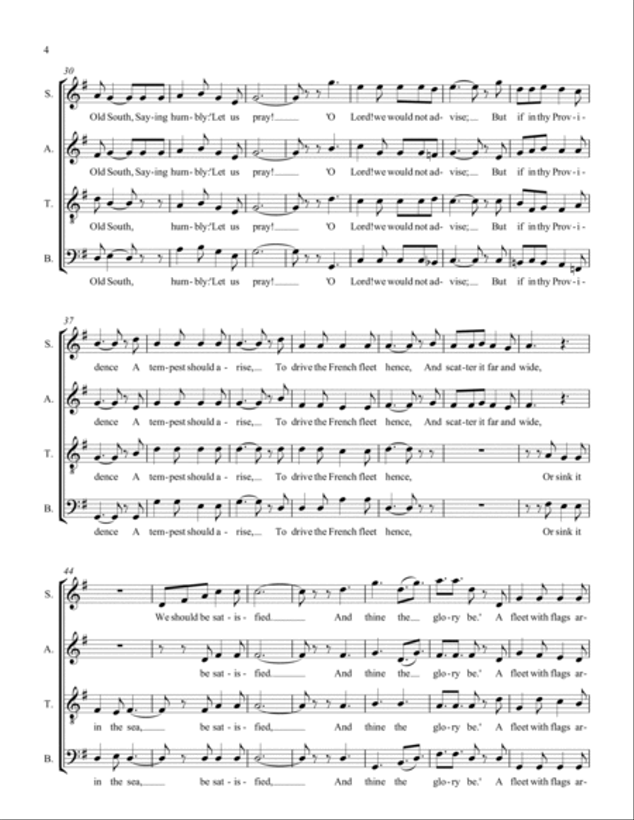 A Ballad of the French Fleet 4-Part scores gallery preview page 4