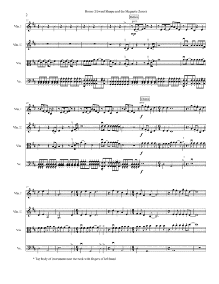 Home Home String Quartet scores gallery preview page 2