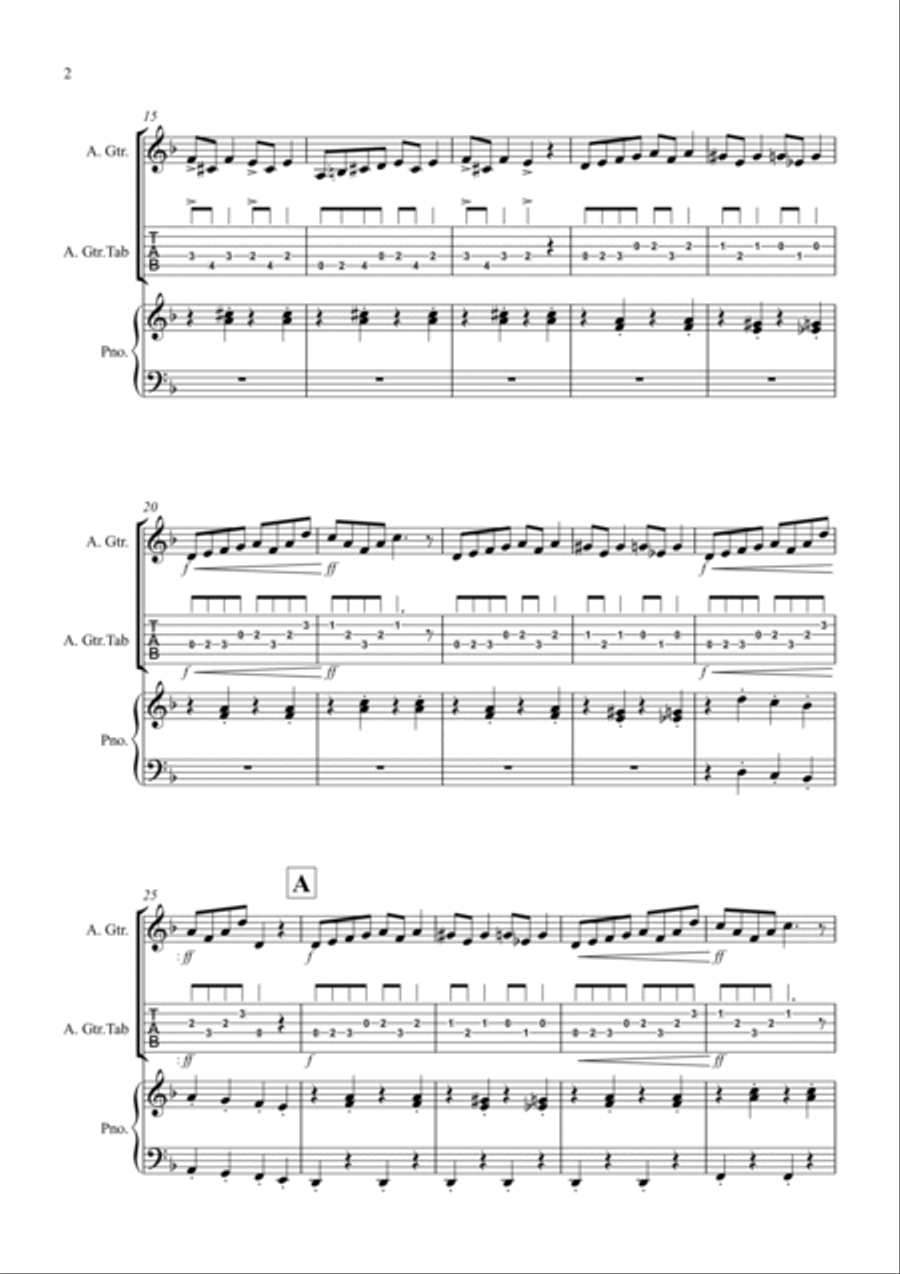 In the Hall of the Mountain King for Guitar and Piano Classical Guitar scores gallery preview page 2