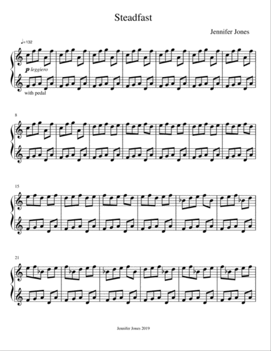 Steadfast - Piano Solo Piano Solo scores gallery preview page 1