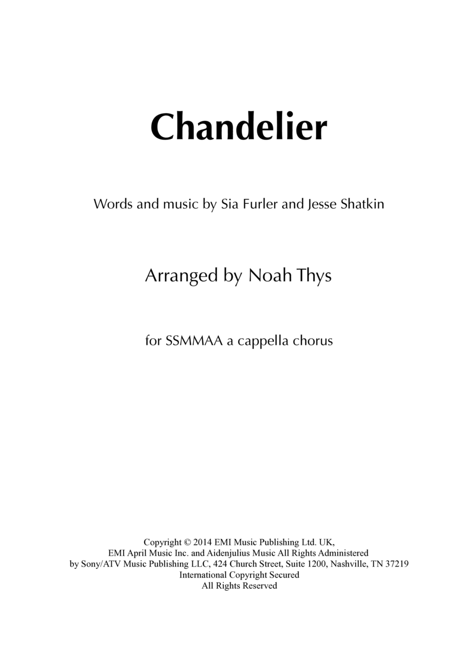 Chandelier SSA scores gallery preview page 1