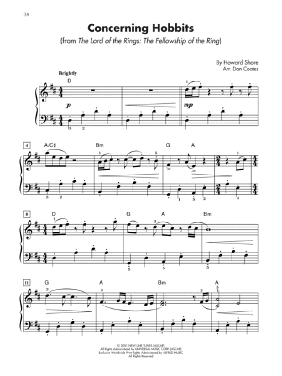 Alfred's Top 50 Songs from the Warner Bros. Film Collection Easy Piano scores gallery preview page 3