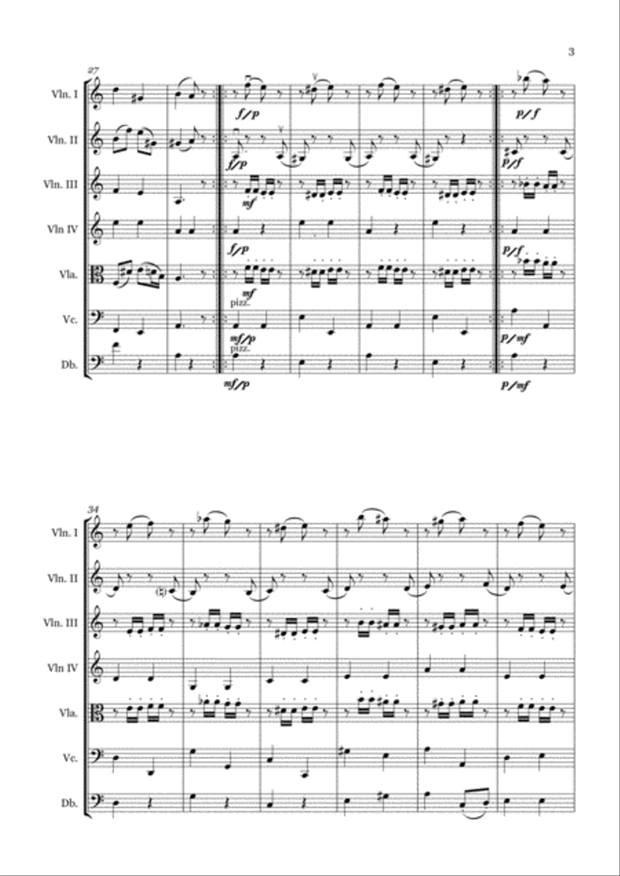 Paganini Variations String Orchestra scores gallery preview page 3