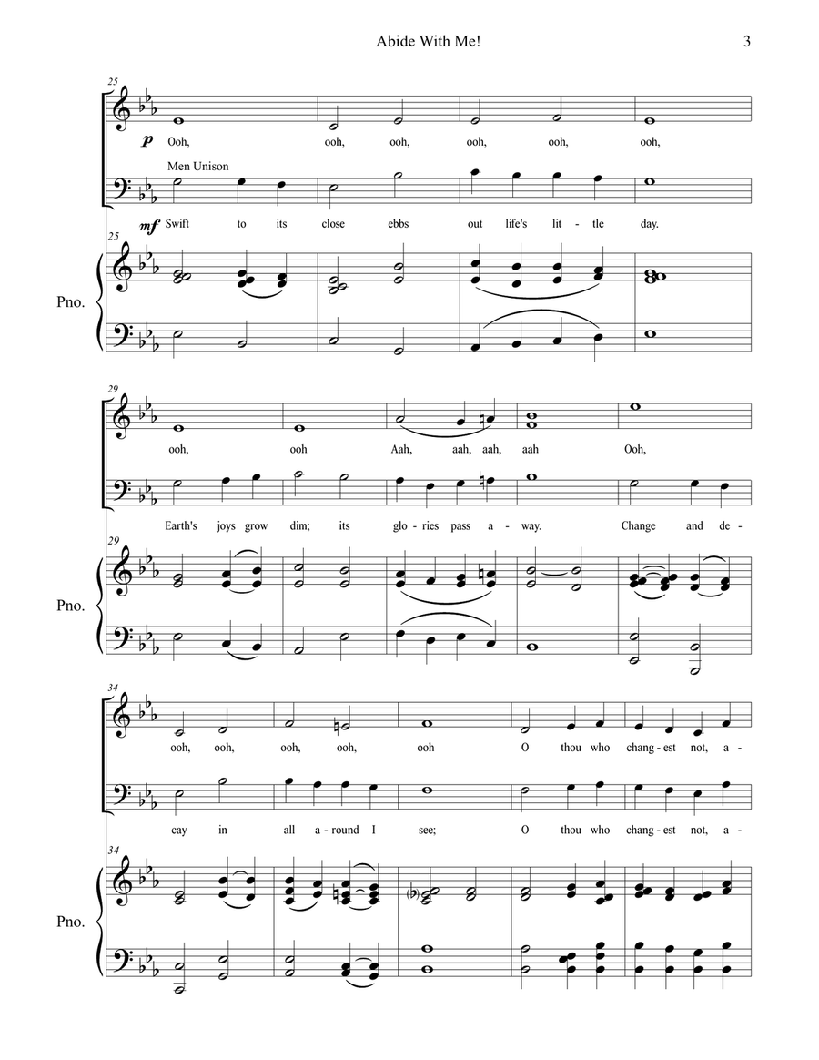 Abide with Me! 3-Part scores gallery preview page 3