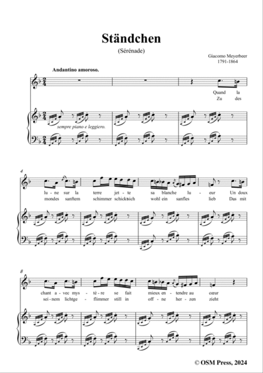 Meyerbeer-Ständchen( Sérénade),in F Major Voice scores gallery preview page 3