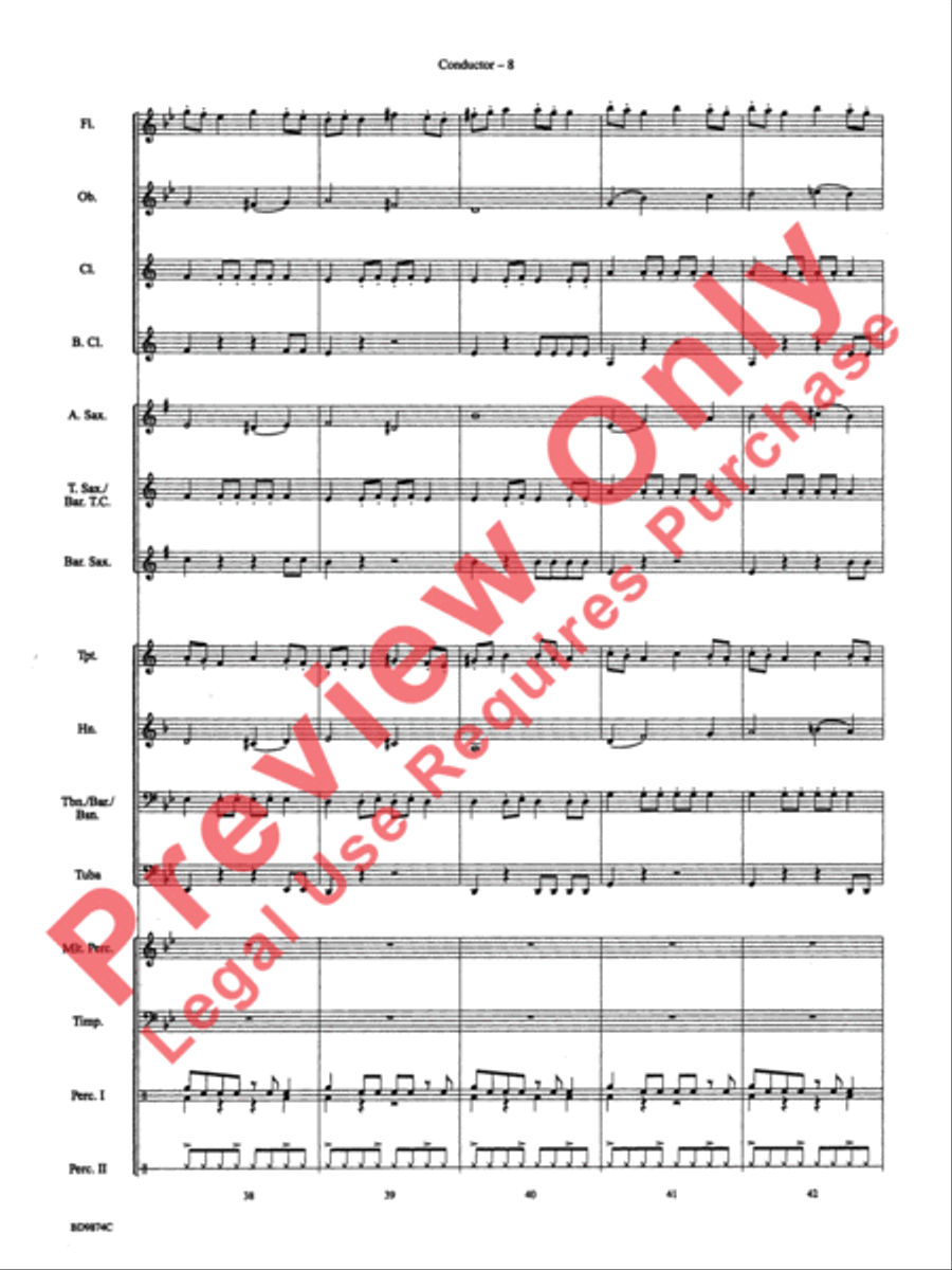 Variant on an Old English Carol Concert Band scores gallery preview page 11
