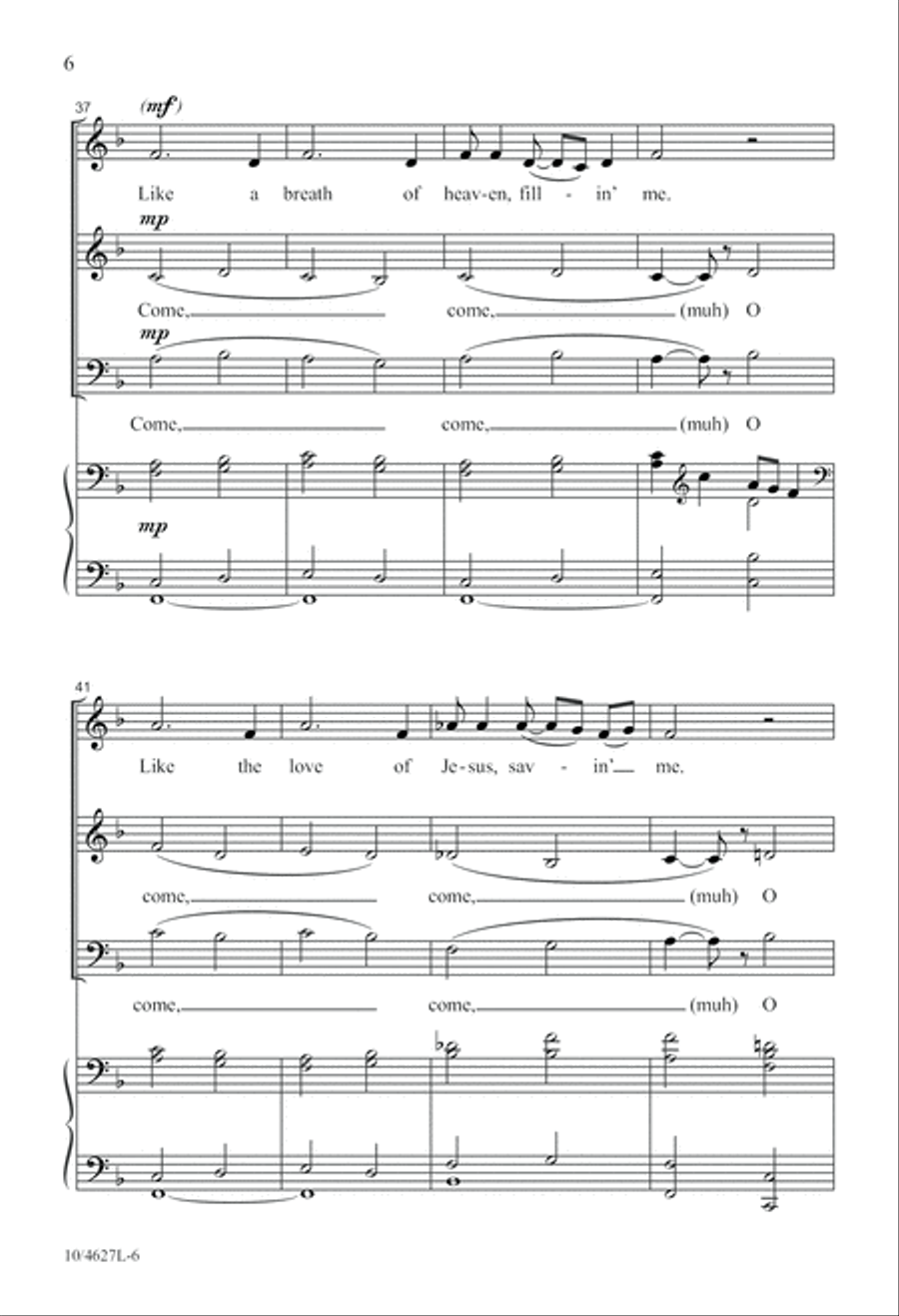 Come, Holy Spirit Come, Holy Spirit 3-Part scores gallery preview page 6
