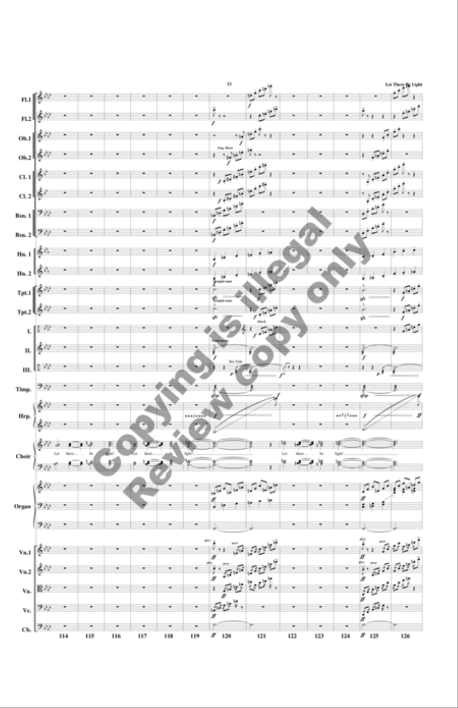 Let There Be Light! (Additional Orchestra Score) Choir scores gallery preview page 9