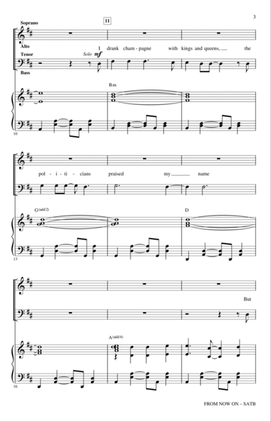 From Now On (from The Greatest Showman) (arr. Roger Emerson) 4-Part scores gallery preview page 2