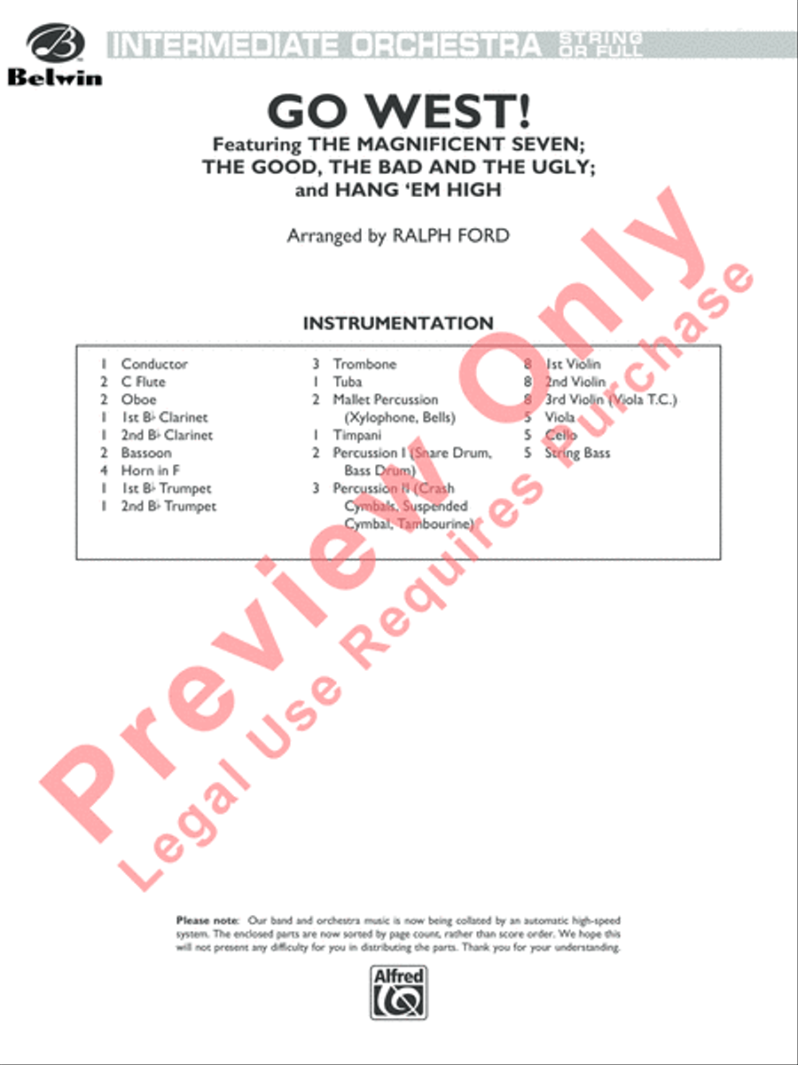 Go West! (Medley) Full Orchestra scores gallery preview page 2