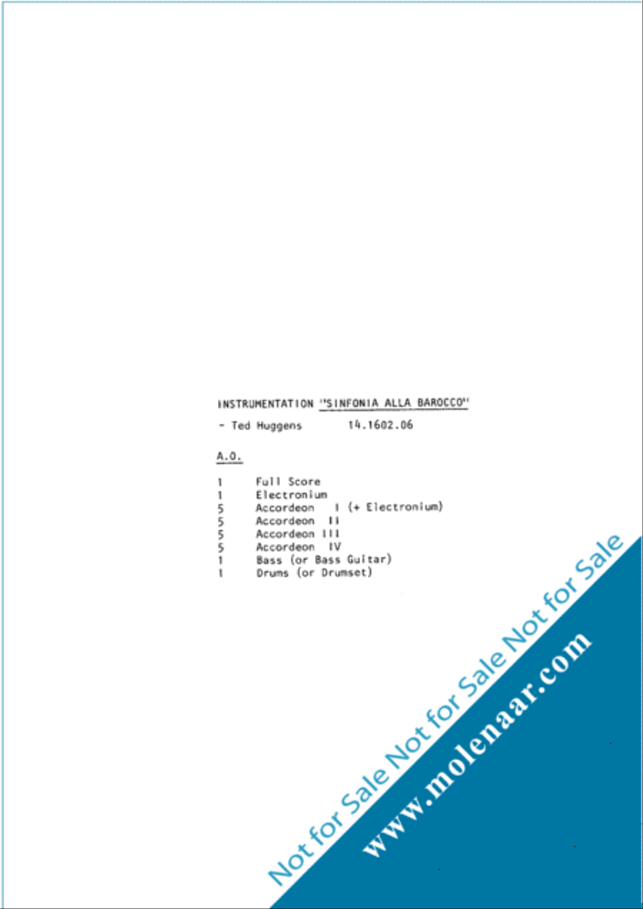 Sinfonia Alla Barocco Accordion Orchestra scores gallery preview page 4