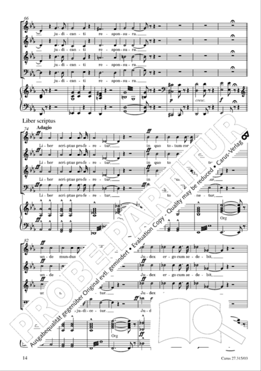 Requiem in C major 4-Part scores gallery preview page 15