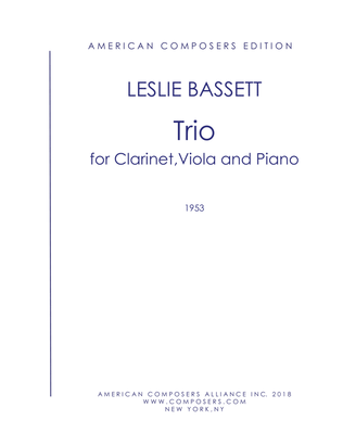 [Bassett] Trio for Clarinet, Viola, and Piano