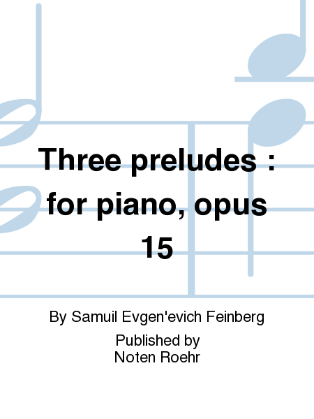 Tri preliudii Piano Solo - Sheet Music