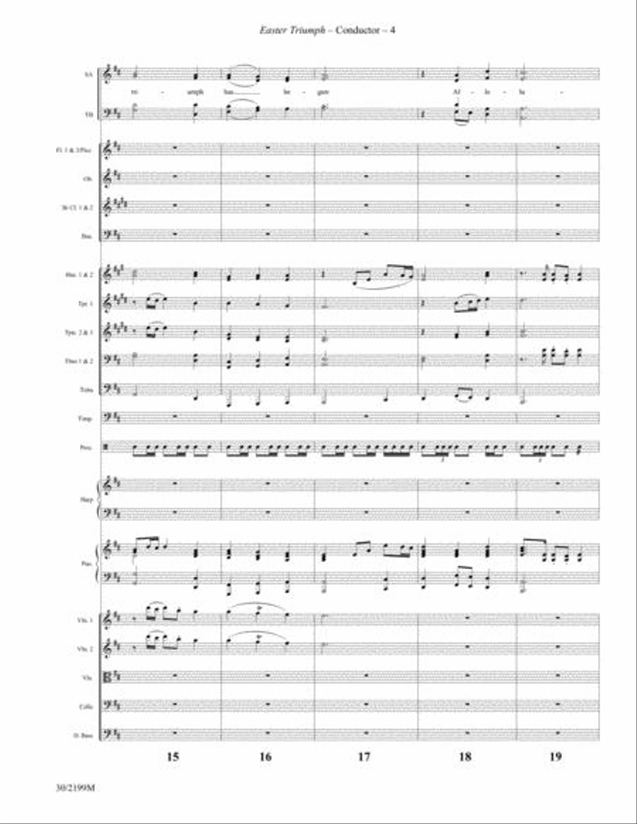 Easter Triumph - Full Orchestral Score and Parts Choir scores gallery preview page 4