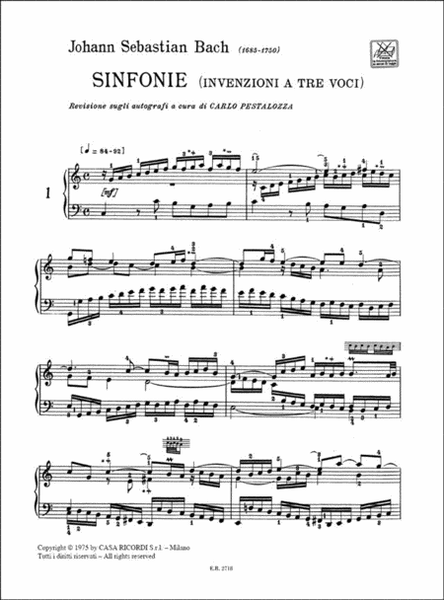 Sinfonie (Invenzioni A Tre Voci)