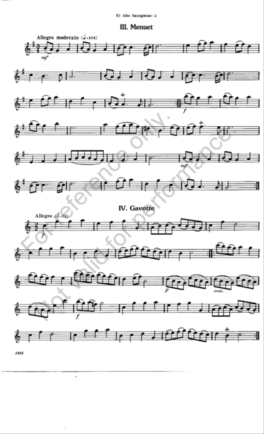 Baroque Suite Alto Saxophone scores gallery preview page 3