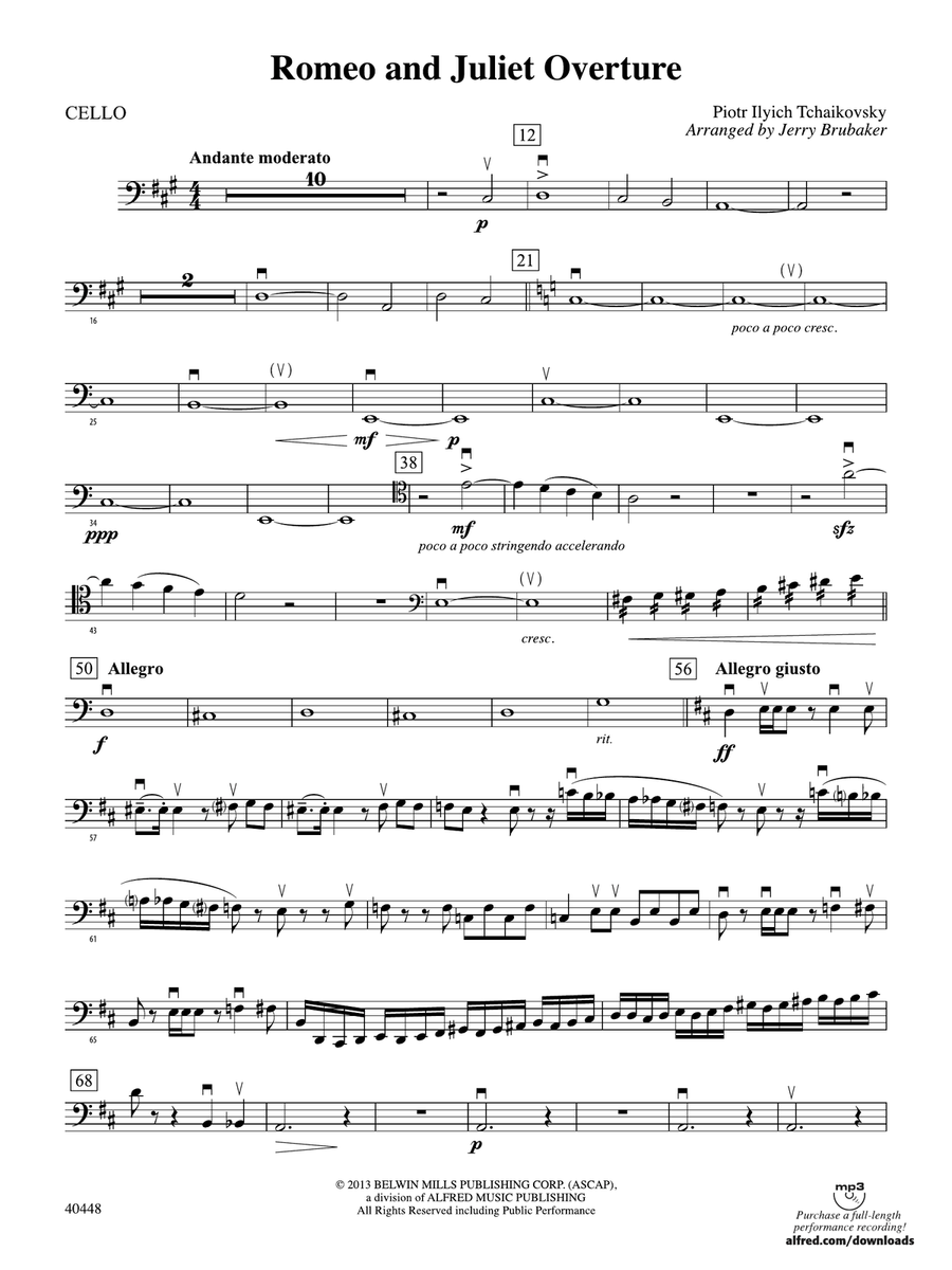 Romeo and Juliet Overture: Cello