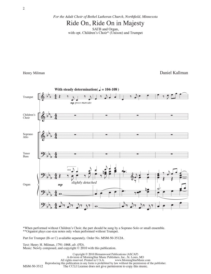 Ride On, Ride On in Majesty 4-Part scores gallery preview page 1