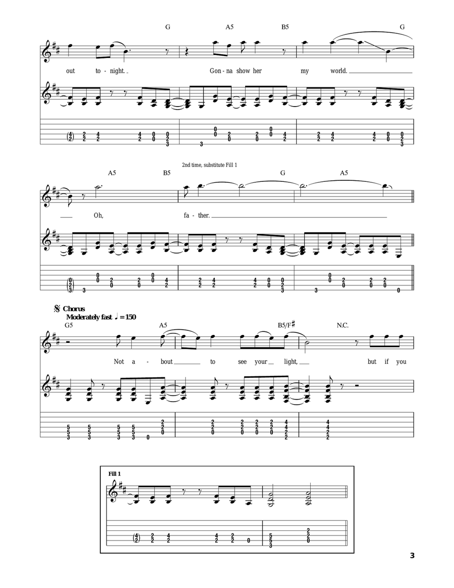 Mother Acoustic Guitar scores gallery preview page 3