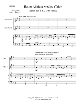 Book cover for EASTER ALLELUIA MEDLEY (Trio – Tenor Sax 1 & 2 with Piano) Score and Parts