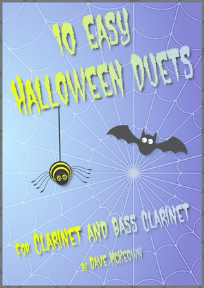 Book cover for 10 Easy Halloween Duets for Clarinet and Bass Clarinet