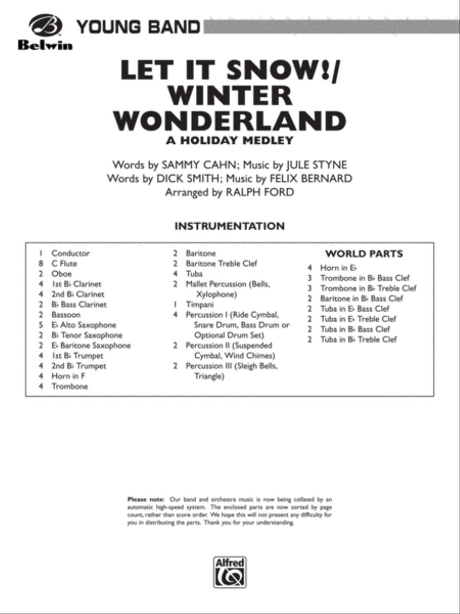 Let It Snow! / Winter Wonderland: Score Concert Band scores gallery preview page 1